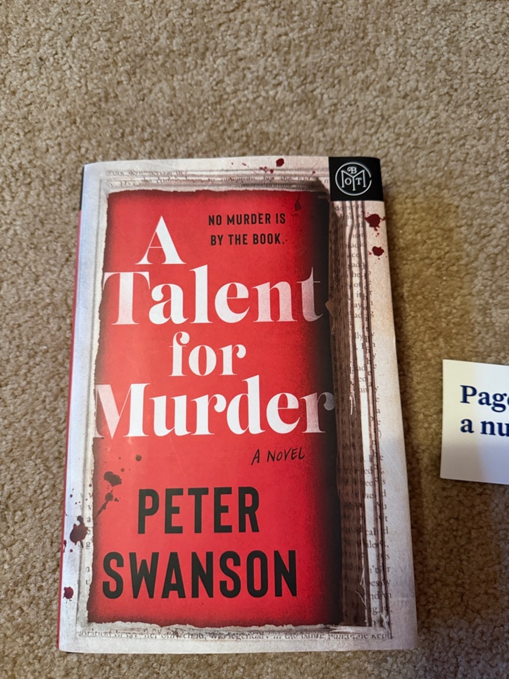 A Talent for Murder by Peter Swanson - Red Paperback